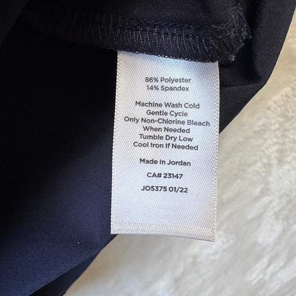 T by Talbots Dress Women Medium Navy Blue Sleeveless Drawstring Waist w/ Pockets - Picture 6 of 9